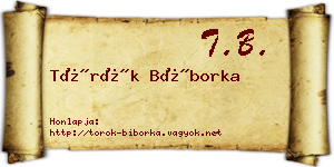 Török Bíborka névjegykártya