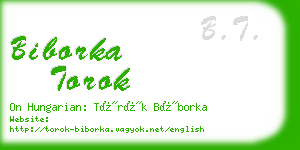 biborka torok business card